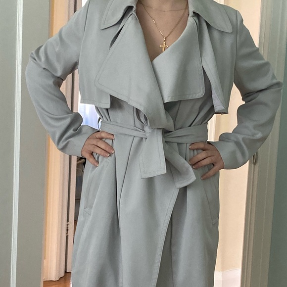 Club Monaco Trench Coat Size M light blue - Picture 1 of 4